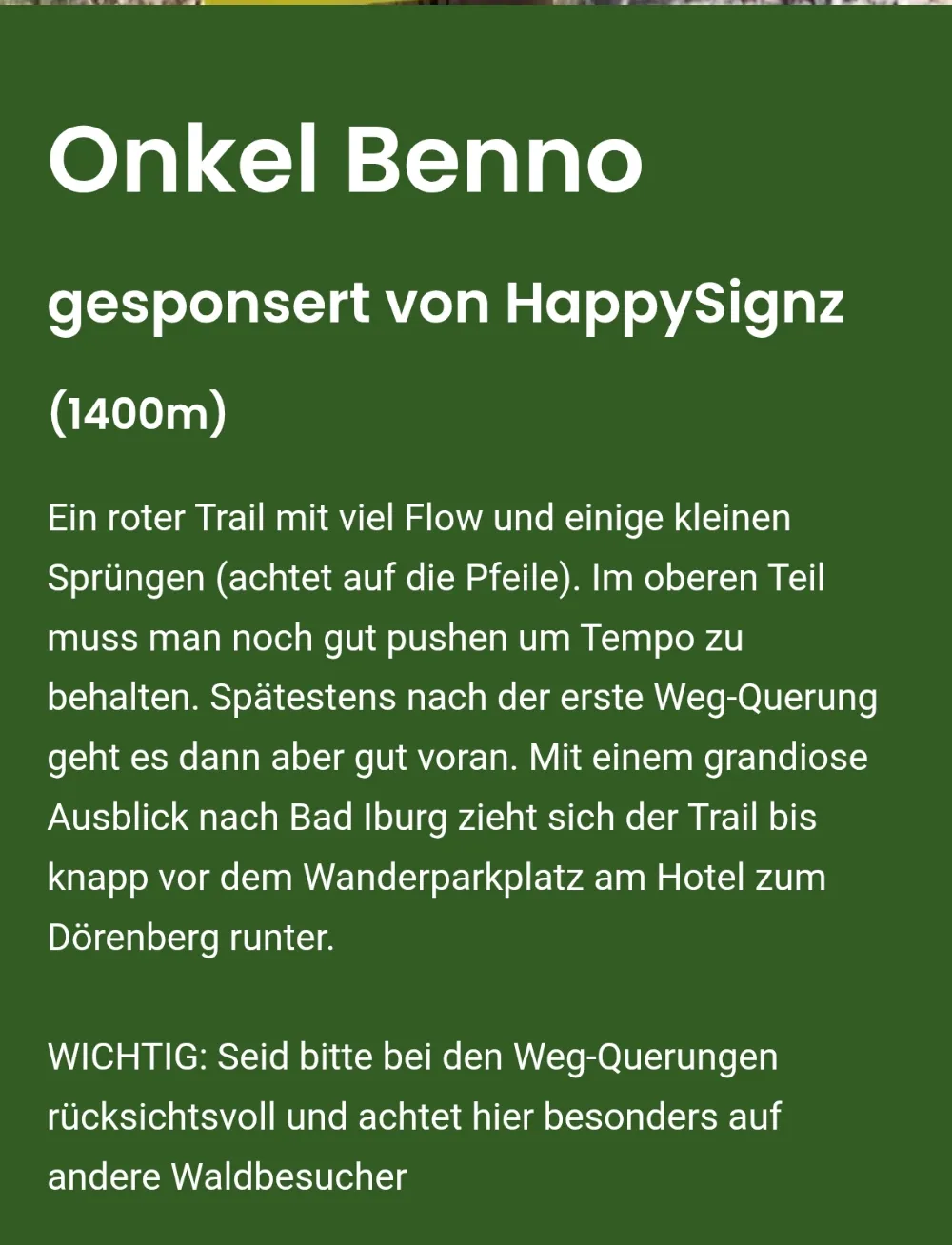 offizieller MTB Trail