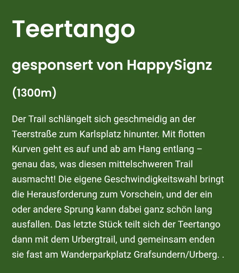offizieller MTB Trail