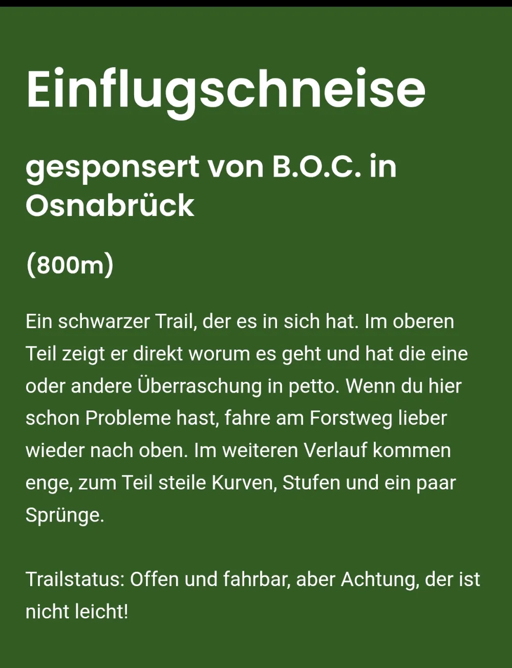 offizieller MTB Trail